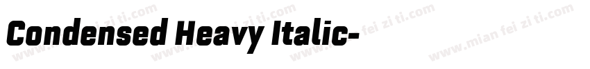 Condensed Heavy Italic字体转换